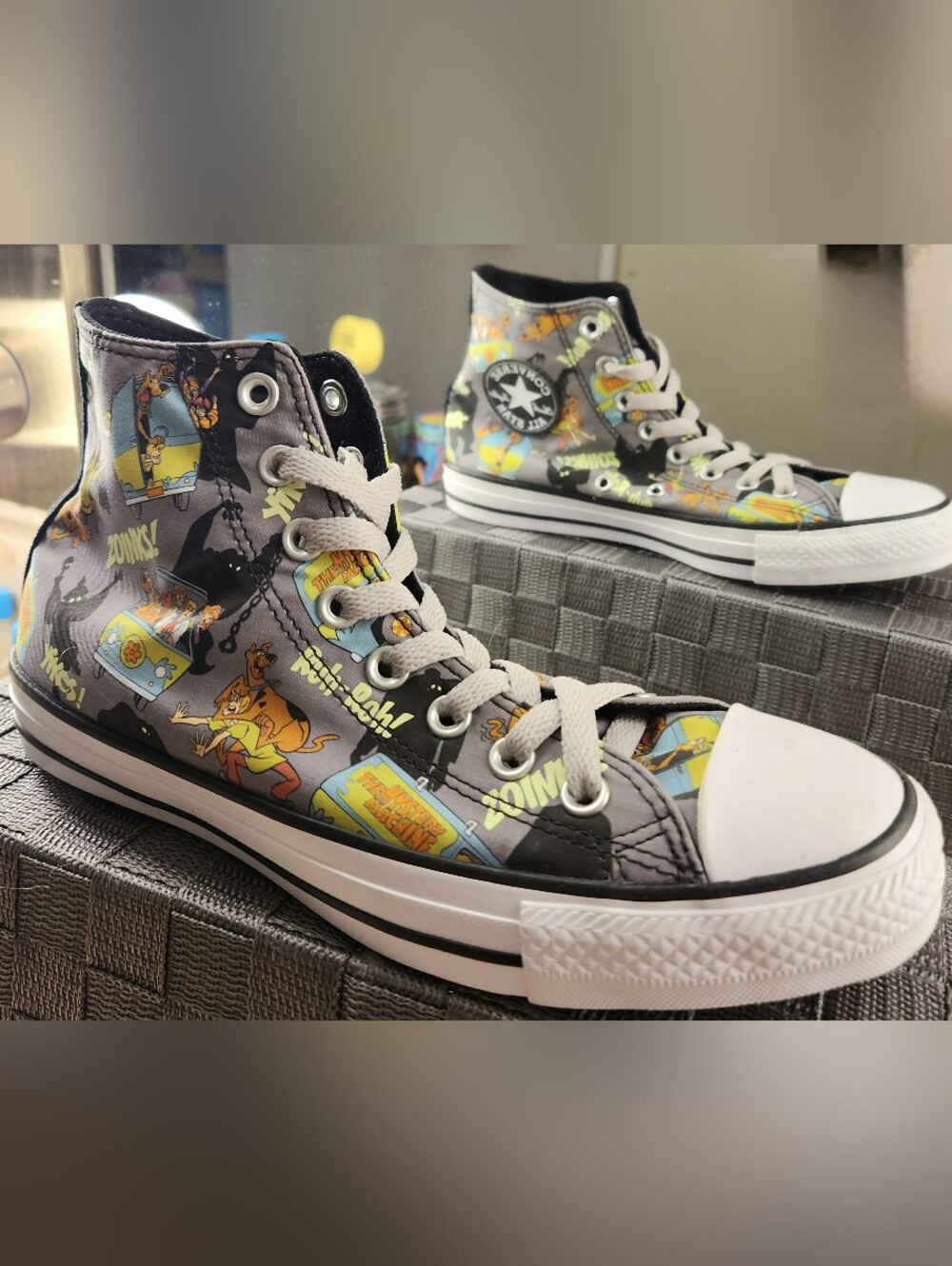 Converse Chuck Taylor All Star Scooby-Doo Graphic High Tops - Black/Multi Adult - Picture 8 of 12